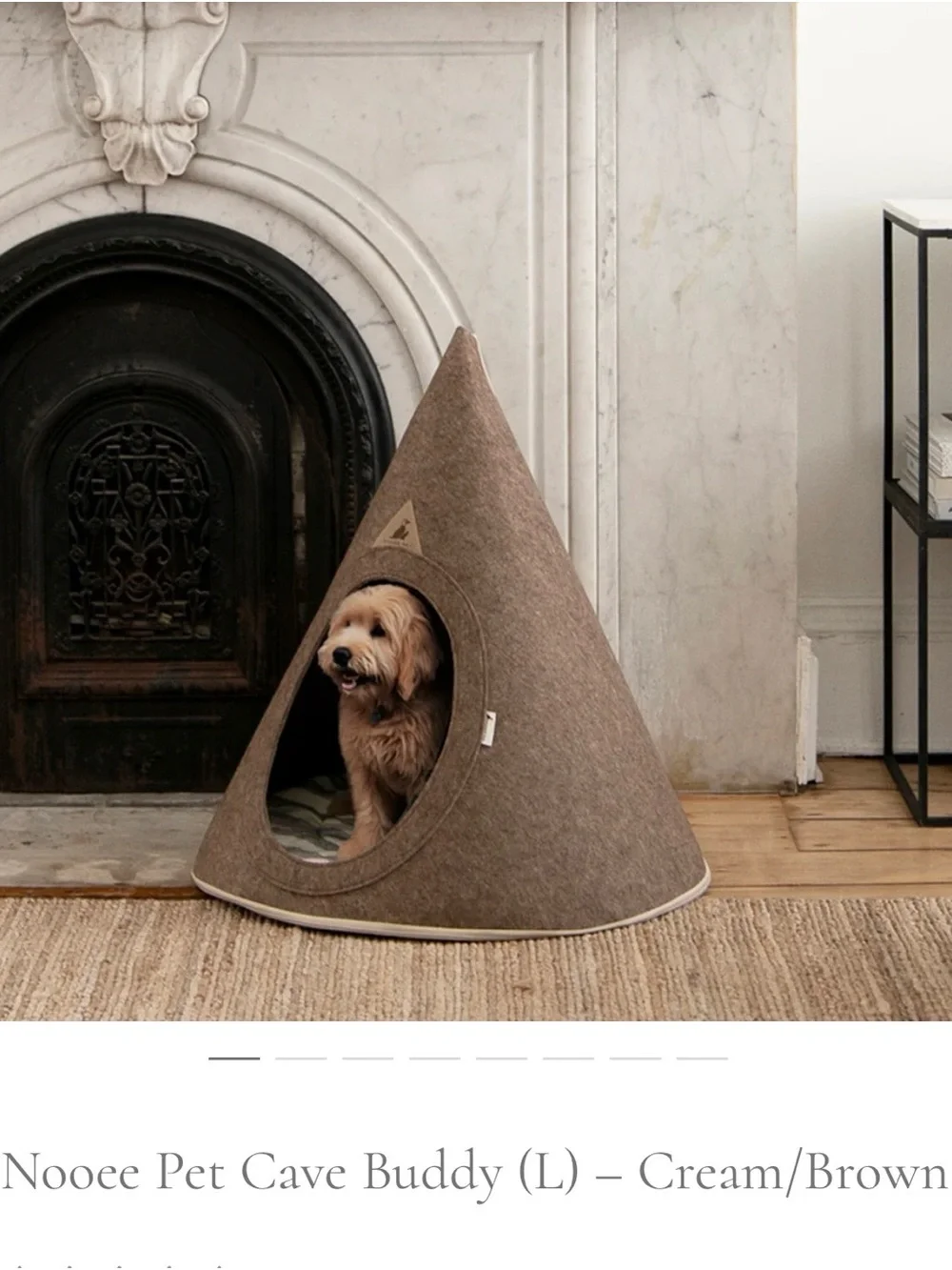 BRAND NEW, never used Cozy Brown Pet Teepee Bed - Modern Dog & Cat Hideaway